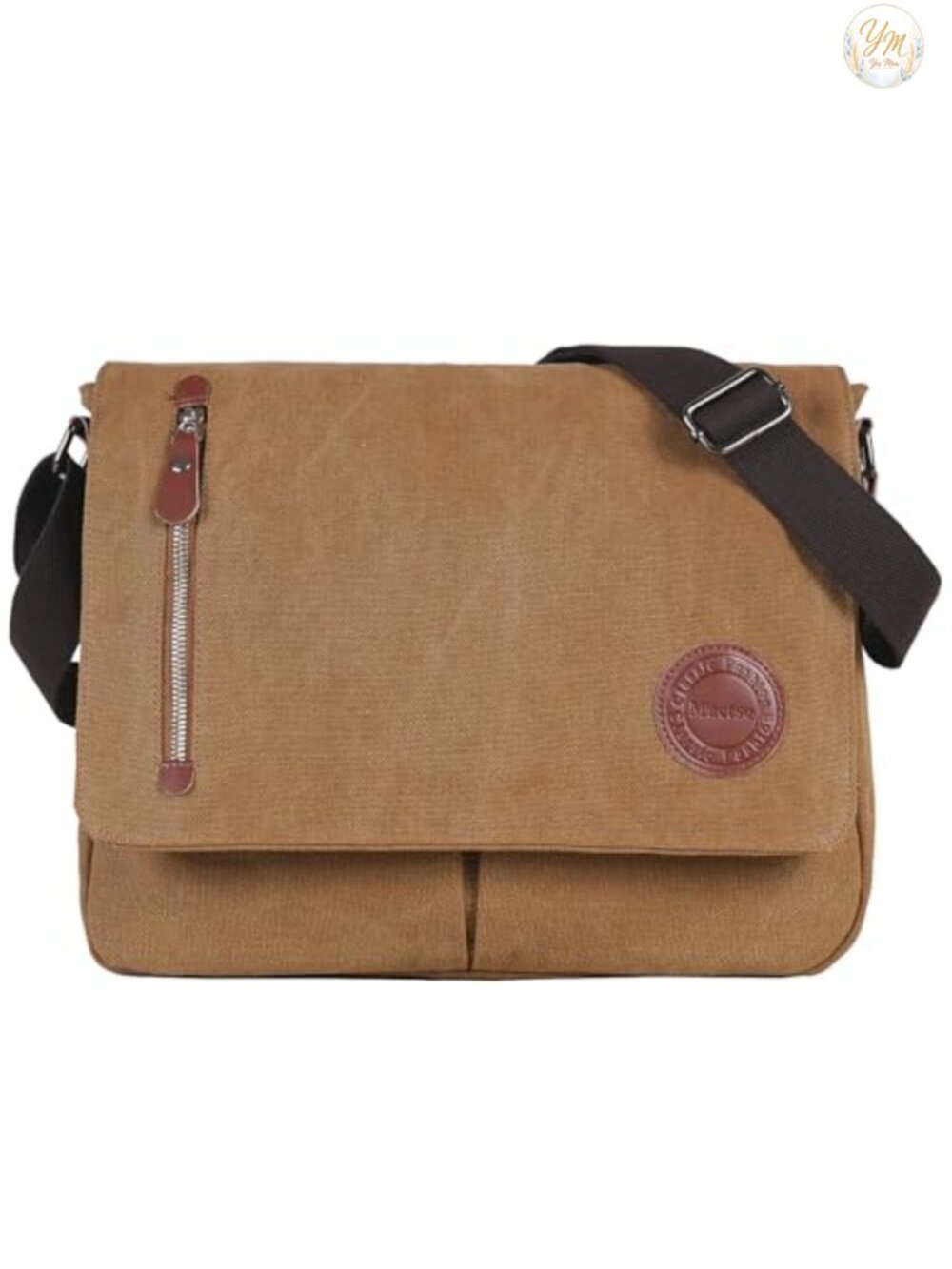 Vintage Canvas Satchel Messenger Bag for Men Women Travel Shoulder Bag 13.5"